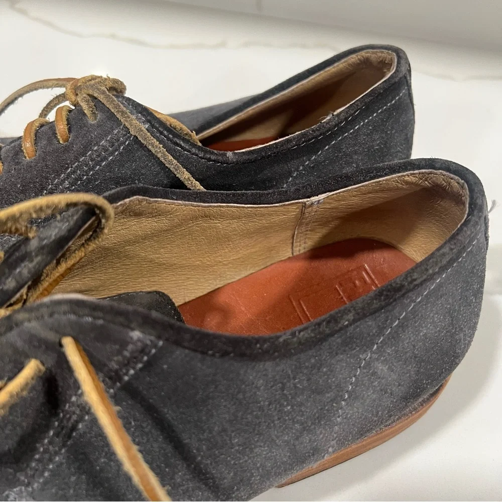 Frye Men's Gray Suede oxford Lace-Up Shoes‎ size 10 D casual dress shoes